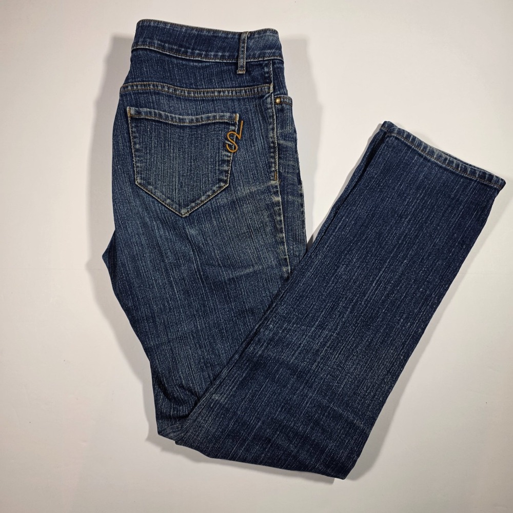 Simply Vera Vera Wang Womens Skinny Jeans Dark Wash Blue Size 8 SV‎ Logo Denim